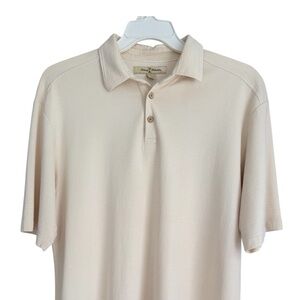Tommy Bahama Light Tan Polo Shirt Size L
